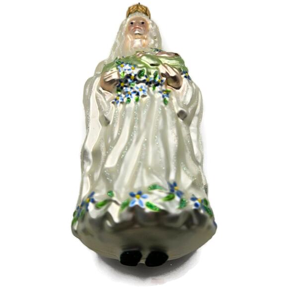 Patricia Breen Bountiful Madonna Baby Jesus Flowers Religous Christmas Ornament - Picture 11 of 11